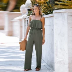 Women's Foldover Tie Strap Jumpsuit - Cupshe -Cupshe GUEST 37361491 e50b 4bda 9c7c d1fb0765defc