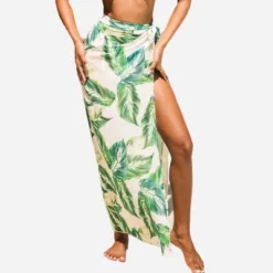 Women's Tropical Leaf Tie Side Cover-Up Bottom - Cupshe -Cupshe GUEST 37e96bd9 e9d3 4510 b58b c9bf0d5e50a5