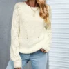 Women's Cutout Raglan Long Sleeve Sweater - Cupshe -White -Cupshe GUEST 3a8e94f2 ae03 4b7c 88b7 2d02de33f288