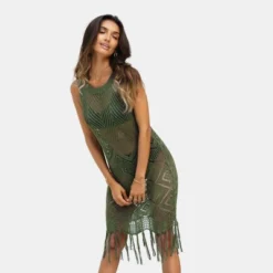 Women's Fringe Crochet Cover-Up Dress -Cupshe -Cupshe GUEST 3aab74d3 4d20 4a7a bad3 287ce32ac64f