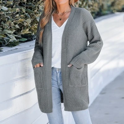 Women's Chunky Knit Open Front Cardigan - Cupshe 4 Women's Chunky Knit Open Front Cardigan - Cupshe - Image 2
