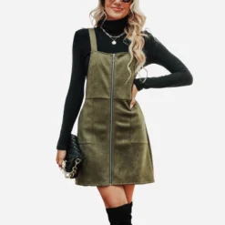 Women's Suede O-Ring Pinafore Dress - Cupshe -Green -Cupshe GUEST 3c15922f 601d 411f bbbe eb4117a748d7