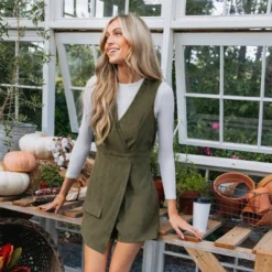 Women's Corduroy Wrap Romper - Cupshe -Cupshe GUEST 3c6aefec cce0 4679 8cf8 d7e7b7c1a4bb