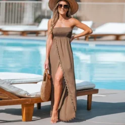 Women's Smocked Maxi Tube Dress - Cupshe -Cupshe GUEST 3f7c65c6 7580 473f 8bfc 320df9d06b2a