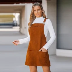 Women's Corduroy Mini Overall Dress - Cupshe -Cupshe GUEST 3fc05a0b c1bc 48ef 9249 23c470d602d2