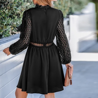 Women's Lace Mock Neck Mini Dress - Cupshe 5 Women's Lace Mock Neck Mini Dress - Cupshe - Image 3