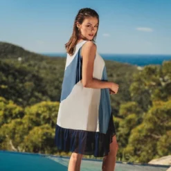 Women's Colorblock Asymmetrical Cover-Up Dress - Cupshe -Cupshe GUEST 411f6895 3bd0 4e35 8722 b187b85b701b