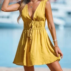 Women's Dual Tie Front Cover-Up Dress - Cupshe 11 Women's Dual Tie Front Cover-Up Dress - Cupshe -Cupshe GUEST 41ec9c9c 6909 44a6 b116 6d6ac041255a