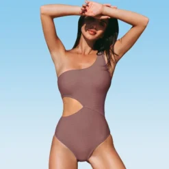 Women's One Shoulder Cutout One Piece Swimsuit - Cupshe -Cupshe GUEST 4238568d 09ac 4cfd b345 81f94c25151f