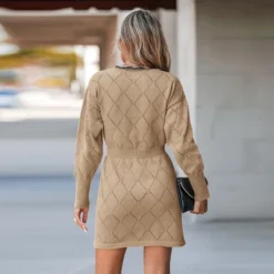 Women's Pointelle Knit Scalloped Lace Sweater Dress - Cupshe -Cupshe GUEST 43b9e9b3 8caa 4fa6 a55e 7f7b6dd7f3c9