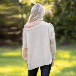 Women's Cooler Daze Drop Sleeve Sweater - Cupshe -Cupshe GUEST 4836f0dc 465a 4740 8343 95bbe3ec8fc8