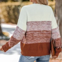 Women's Striped V Neck Drop Sleeve Sweater - Cupshe -Cupshe GUEST 48b37810 72d6 4561 8459 c87d1ffe7d90