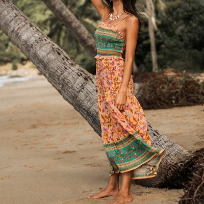 Women's Floral Paisley Smocked Maxi Dress -Cupshe 6 Women's Floral Paisley Smocked Maxi Dress -Cupshe - Image 4