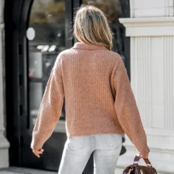 Women's Classic Cozy V-Neck Rib Sweater - Cupshe -Cupshe GUEST 48e75fe4 3552 4b66 9d26 767c380dd1ab