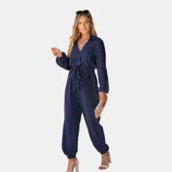 Women's Belted Jogger Jumpsuits - Cupshe -Cupshe GUEST 49cf00d0 8c74 481d 8f81 6642d9270189