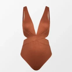 Women's Metallic Plunge Cutout One Piece Swimsuit - Cupshe -Cupshe GUEST 4be3d201 ba6d 49ce b088 756e5c87e834