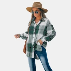 Women's Long Sleeve Plaid Oversized Shirt - Cupshe -Cupshe GUEST 4d1701d0 2d72 4b1e bdcc d676dcf422b0