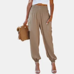 Women's Smocked High Waist Ruched Joggers - Cupshe -Cupshe GUEST 4dafd4a1 7b16 4461 a1b2 3779d2825e1c