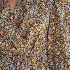 Women's Ditsy Floral Peasant Sleeve Dress - Cupshe