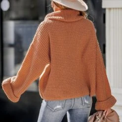 Women's Chunky Knit Turtleneck Sweater - Cupshe -Cupshe GUEST 4e1cedf4 1c8e 4706 aa70 2efbc72bf66f