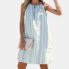 Women's Striped Tie Front Midi Dress - Cupshe -Cupshe GUEST 4f2e0be1 b38d 451c b883 2fb866069946