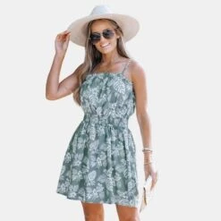 Women's Tropical Floral Leaf Print Cami Dress - Cupshe -Cupshe GUEST 51348eeb 1b79 43b6 8d28 33155e70fe20