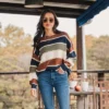 Women's Striped Drop Shoulder Sweater - Cupshe -Cupshe GUEST 515739a6 4bbd 49fd a487 40136bbcfe57