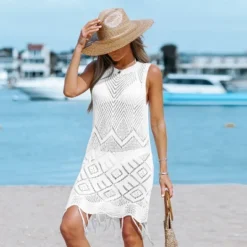 Women's Crochet Knit Tassel Cover-Up Dress -Cupshe -Cupshe GUEST 5220316f 0a04 4213 b721 c47777adb223