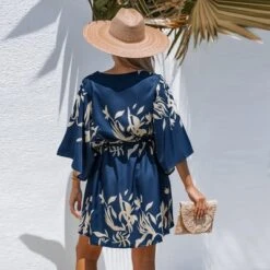 Women's Floral Dolman Sleeve Loose Drawstring Dress - Cupshe -Cupshe GUEST 52b731c3 43e7 4f3f ac46 7843348ab128