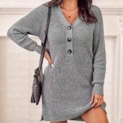 Women's Chunky Knit Mini Sweater Dress - Cupshe