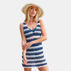 Women's Striped Crochet Swim Cover-Up Dress - Cupshe 11 Women's Striped Crochet Swim Cover-Up Dress - Cupshe -Cupshe GUEST 5336ad5a bb2e 4567 a5b6 f317253a10ec