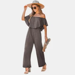 Women's Short Sleeve Off-the-Shoulder Jumpsuit - Cupshe -Cupshe GUEST 5340f2ce e7ba 44f6 bff0 a32c7314e016