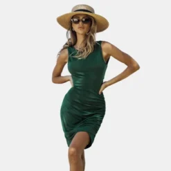 Women's Ruched Mini Tank Dress - Cupshe -Cupshe GUEST 5443eef6 8154 4067 95d3 170be05c5095