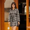 Women's Belted Plaid Mini Shirt Dress - Cupshe -Cupshe GUEST 544bd4cd 45a9 4010 bb6d ac4192828d26