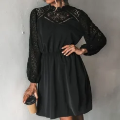 Women's Long Sleeves Elastic Waist Mini Dress - Cupshe -Cupshe GUEST 545c5bdb 066b 45da 8b8e 49134983798c