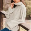 Women's Turtleneck Drop Shoulder Sweater - Cupshe -Cupshe GUEST 55f8691e d119 4962 b6b5 67ab5263b94d