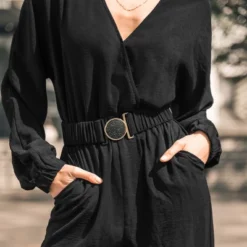 Women's Onyx Belted Jogger Jumpsuit - Cupshe -Cupshe GUEST 56da3221 a163 4822 8536 c9d42f178bd4