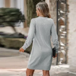 Women's Charcoal Half-Button Midi Sweater Dress - Cupshe 10 Women's Charcoal Half-Button Midi Sweater Dress - Cupshe -Cupshe GUEST 58d9e3ac bbba 4f03 8998 1ff922e0cb84