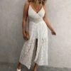 Women's Thin Straps Ruching Smocking Lace Jumpsuit - Cupshe -Cupshe GUEST 59093b66 16ff 44b0 b062 82a55d5528d8