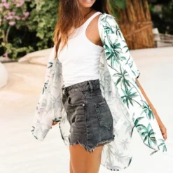 Women's Palm Tree Tie Front Shirt - Cupshe -Cupshe GUEST 5ae5238c 0289 4396 9cf3 96db99bf8509