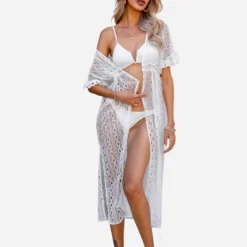 Women's Crochet Ruffles Swim Cover-Up - Cupshe -Cupshe GUEST 5af7ce74 77c6 4e6a b7b6 76e676b97ffc