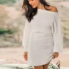 Women's Chunky Knit One-Shoulder Sweater Dress - Cupshe -Cupshe GUEST 5d04f7f3 8456 489f b892 e5a974998167