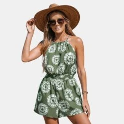 Women‘s Geo Print Halter Romper - Cupshe -Cupshe GUEST 5dab4090 2202 48f4 9298 abd71e4b0611
