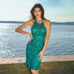 Women's Halter Backless Cover-Up Dress - Cupshe -Cupshe GUEST 5dc9ff3e f106 4dc1 b5f5 a5cfb927e52a