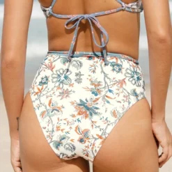 Women's Floral Paisley Pattern Tassel Tie Bikini Bottom - Cupshe