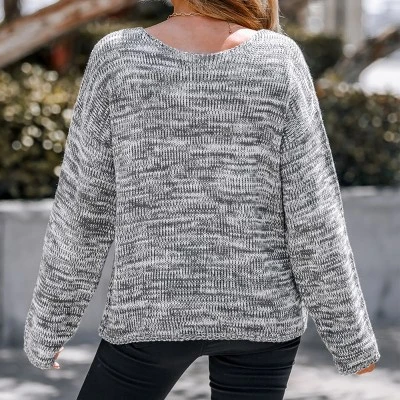 Women's Space Dye Drop Sleeve Sweater - Cupshe 6 Women's Space Dye Drop Sleeve Sweater - Cupshe - Image 4