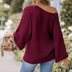 Women's Warm Hugs Rib One-Shoulder Sweaters - Cupshe -Cupshe GUEST 621a034b 5fe7 46e1 ae38 325b7c595b12