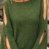 Women's Chunky Knit Cutout Sweater - Cupshe -Cupshe GUEST 63b9fa1c f020 4ae1 87bb aa988ad1773f