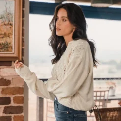 Women‘s Cable Knit Polo Collar Sweater - Cupshe -Cupshe GUEST 648c665c ce3a 49dd 823c 08309dc38e22