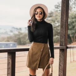 Women's Corduroy Button-Front Mini Wrap Skirt - Cupshe 11 Women's Corduroy Button-Front Mini Wrap Skirt - Cupshe -Cupshe GUEST 658e7201 64c4 4765 be63 611cb36025a3